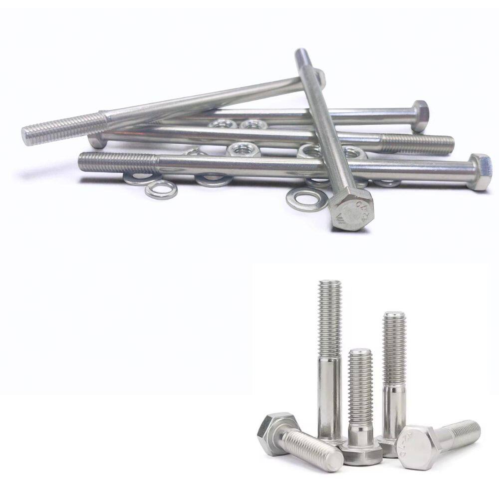 Kit 5 Parafusos Meia Roscaparcial Sextavado Inox M10150Mm