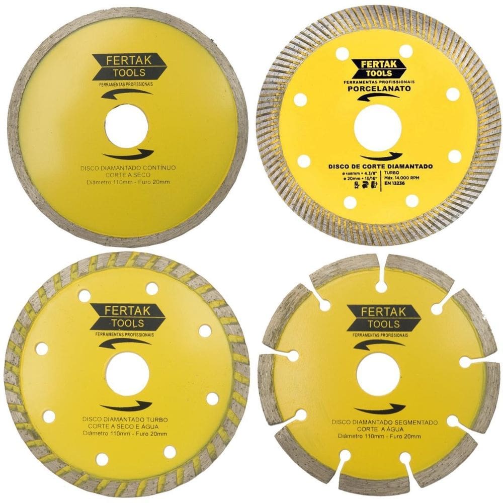 Disco Corte Porcelanato + Continuo + Segmentado + Turbo