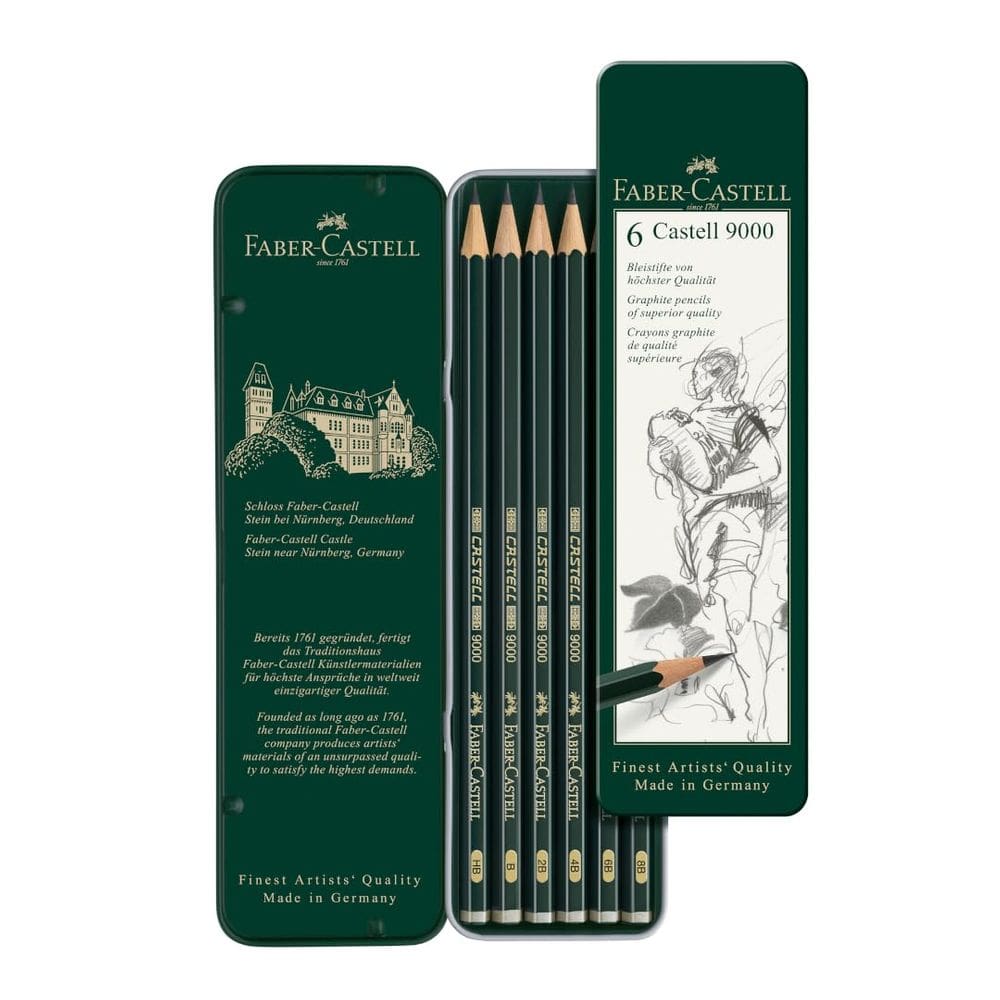 Lápis Aquarelle de grafite solúvel em água Faber-Castell 5pc