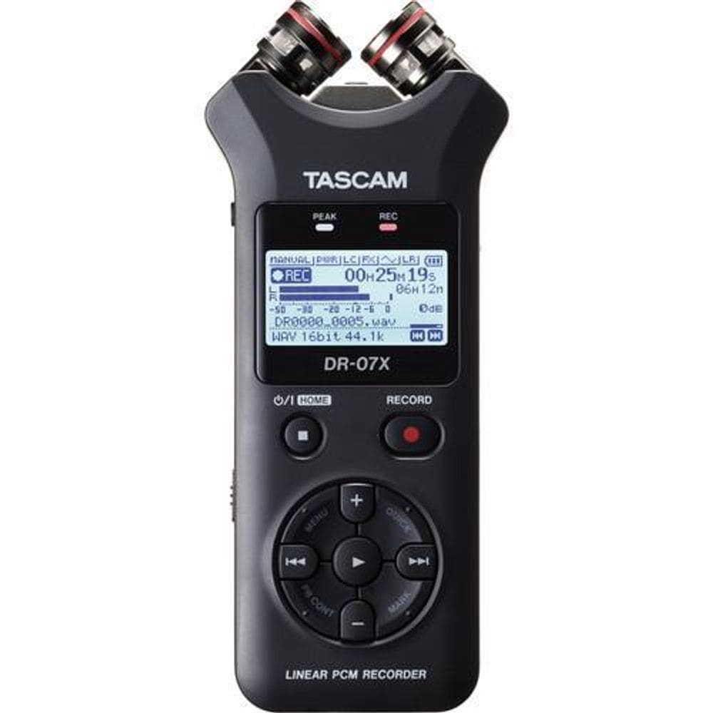 Gravador Áudio Portátil Tascam Dr-07X Microfone Ajustável
