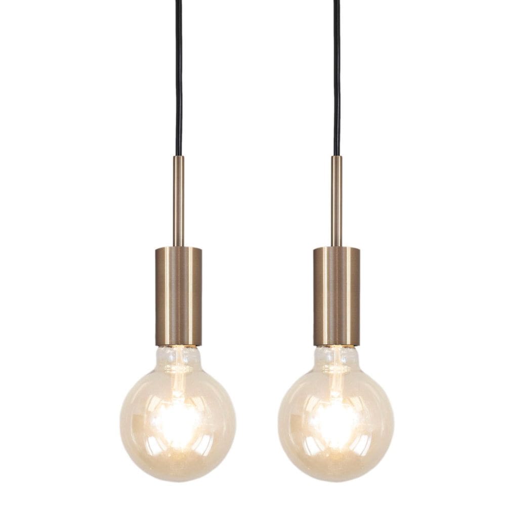 Kit 2 Luminárias Pendente Infinite Bronze Luxo Sala Cozinha