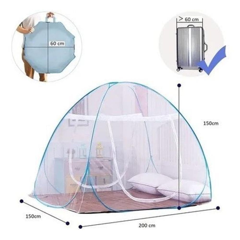 Mosquiteiro Tenda Cama Casal Dobrável Pratico E Portátil