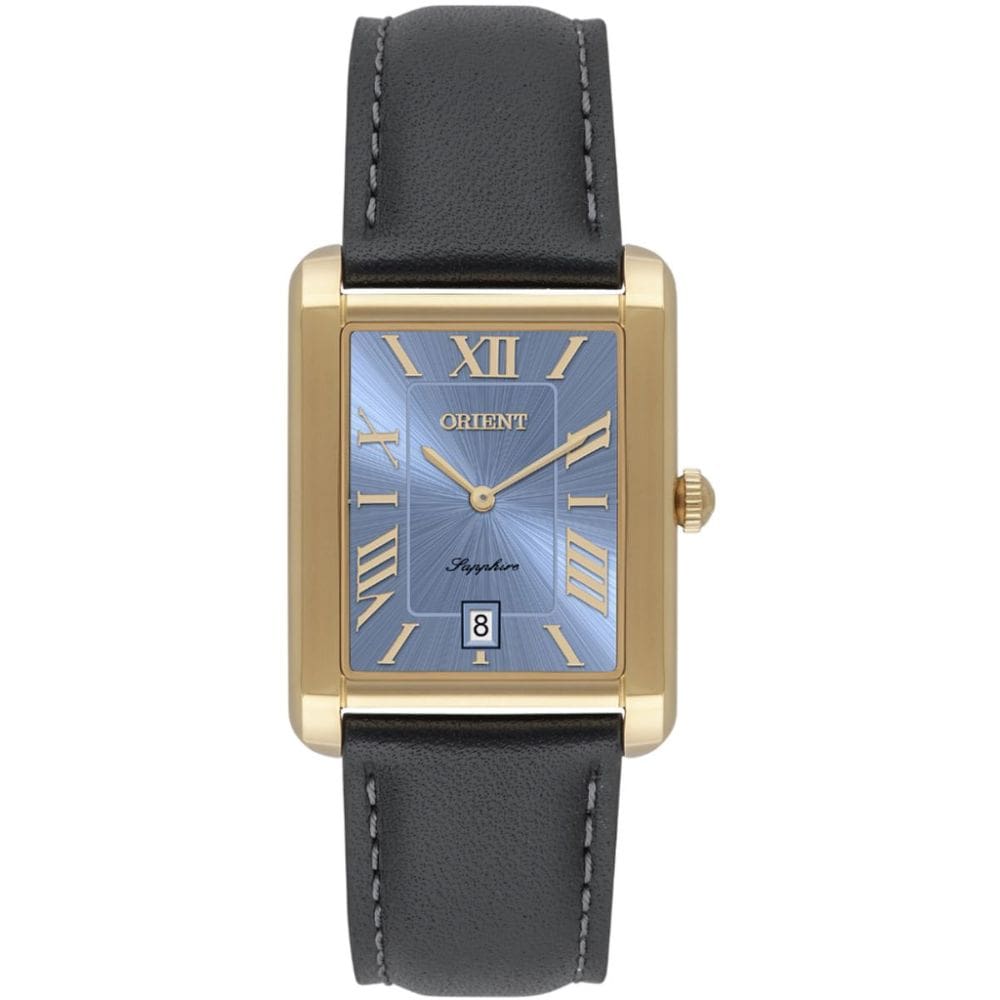 Relógio Orient Masculino Dourado Couro Saphire Ggsc1002 A3gx