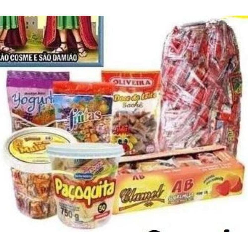 Kit Para 50 Pessoas Com 8 Tipos De Doces Cosme E Damião