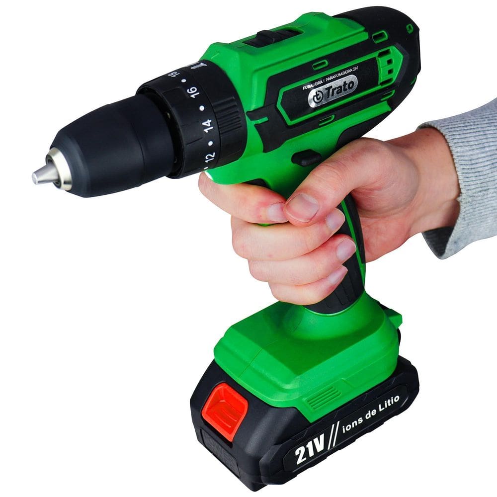 Parafusadeira Furadeira 21V Profissional 2 Baterias Led