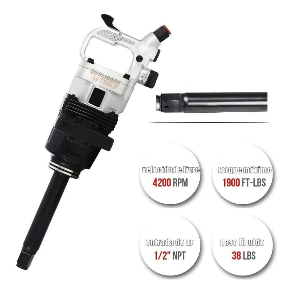 Chave Impacto Parafusadeira Pneumática 1`` Polegada