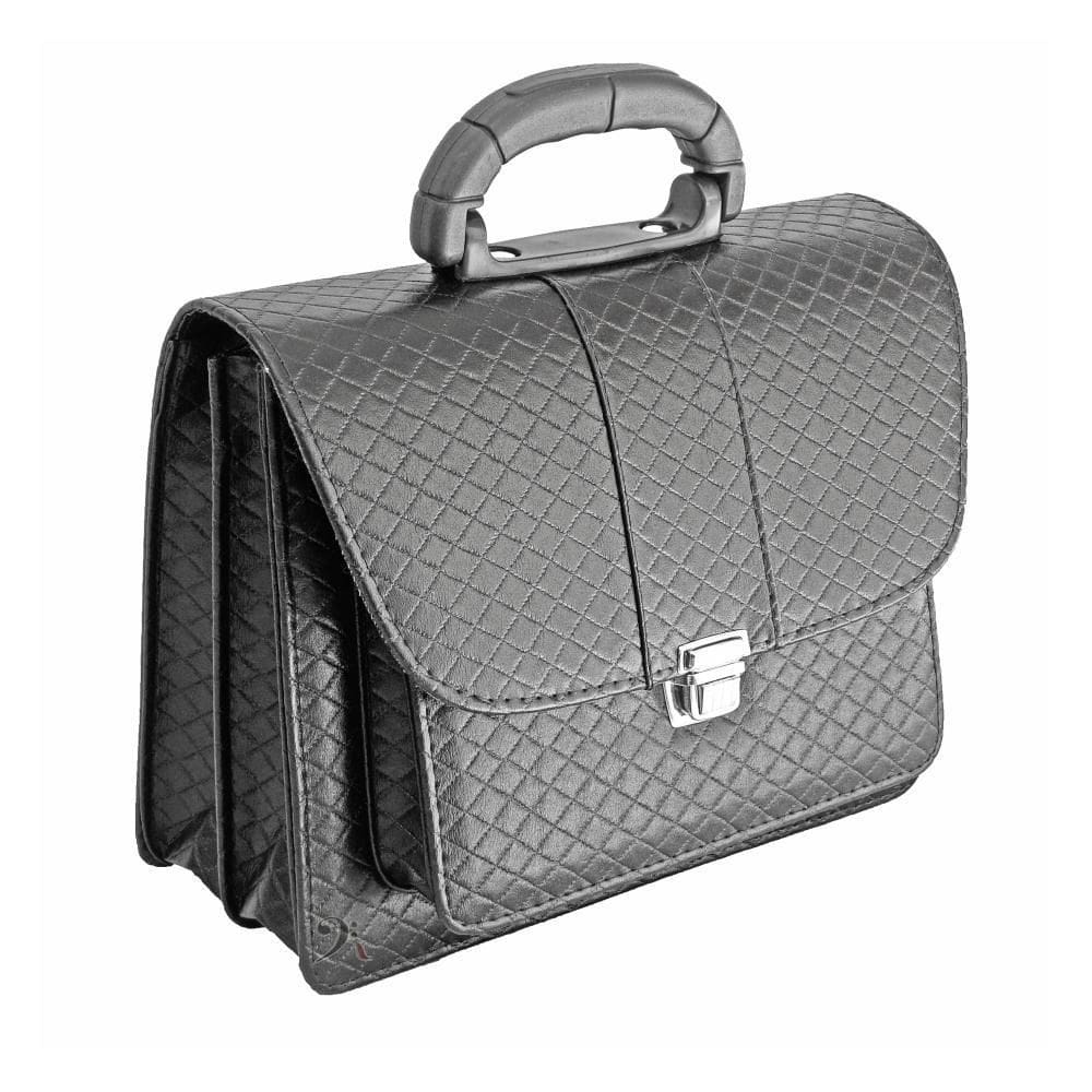 Pasta CCB Maleta Tripla Preta | Alça Plástica | 28x22x12 cm