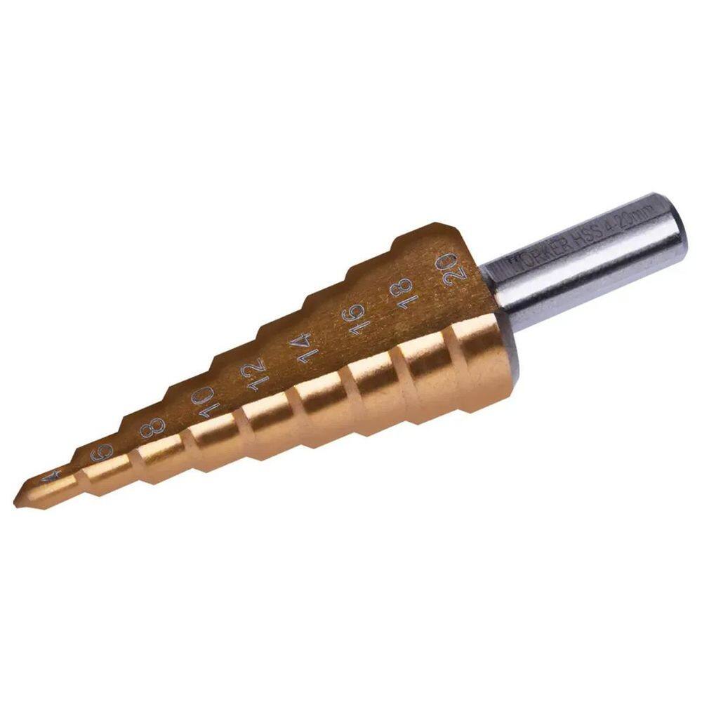 Broca Escalonada 4Mm À 20Mm Hss Revestimento Titânio Worker