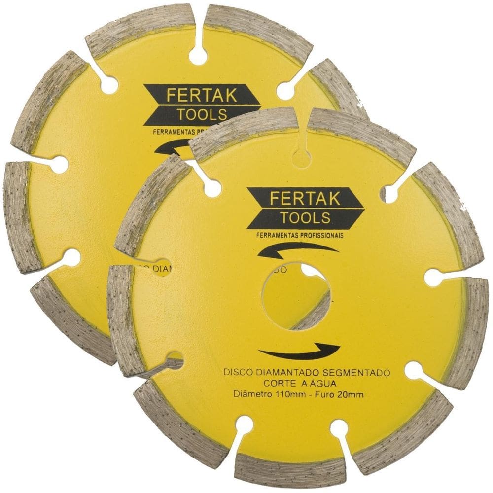 Disco De Corte Diamantado Segmentado 110X20Mm Kit 02 Un
