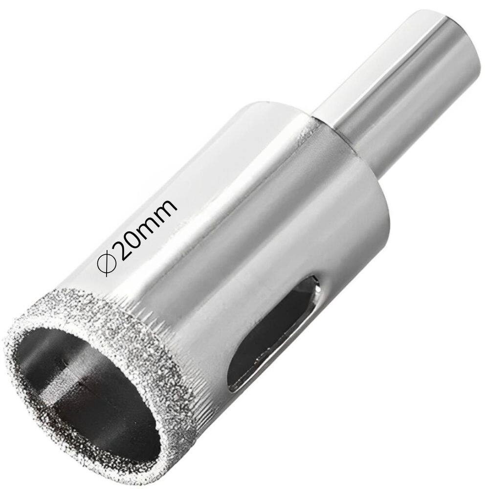 Serra Copo Diamantada Refrigerada 20Mm Porcelanato Vidro