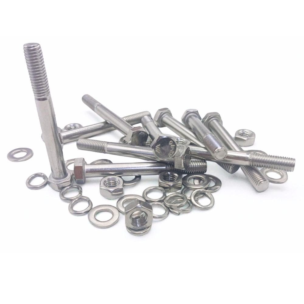 Kit 5 Parafusos Meia Rosca Parcial Sextavado Inox M1070Mm