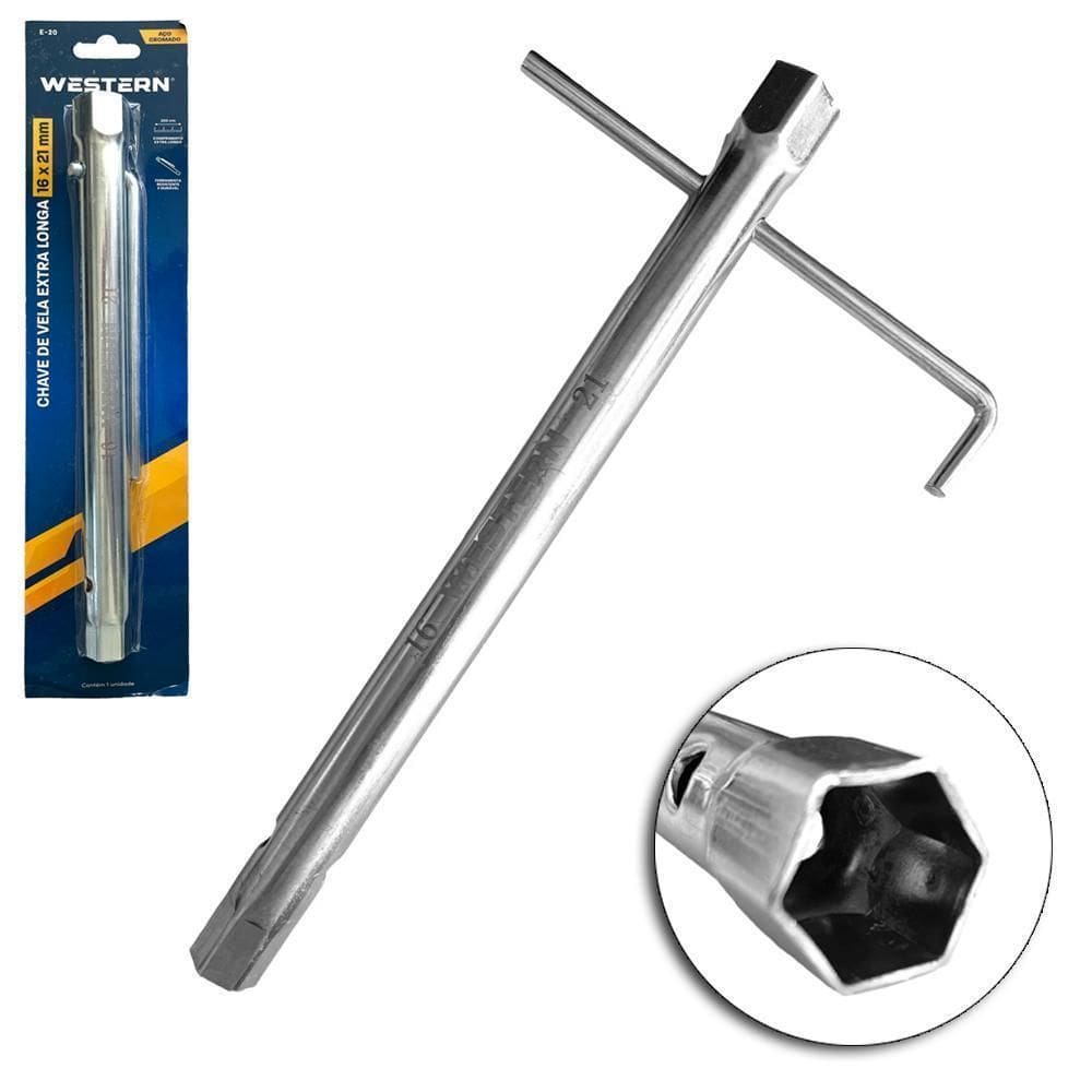Chave De Vela Extra Longa 16X21Mm De Aco Carbono