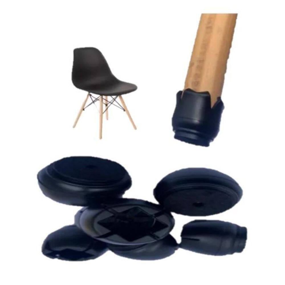 Protetor Silicone Para Casa Pé Cadeira Kit 8 Pcs Feltro