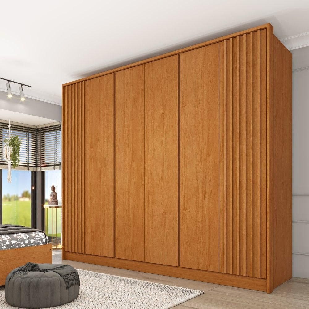 Roupeiro Barcelona Ripado 6 Portas Tcil Cinamomo