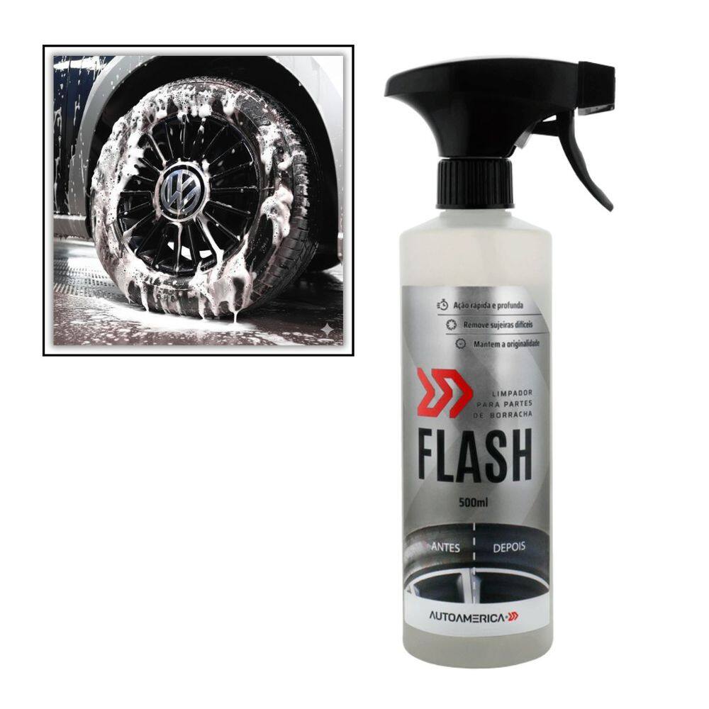 Flash Autoamérica 500ml Limpador de Pneus e Borrachas