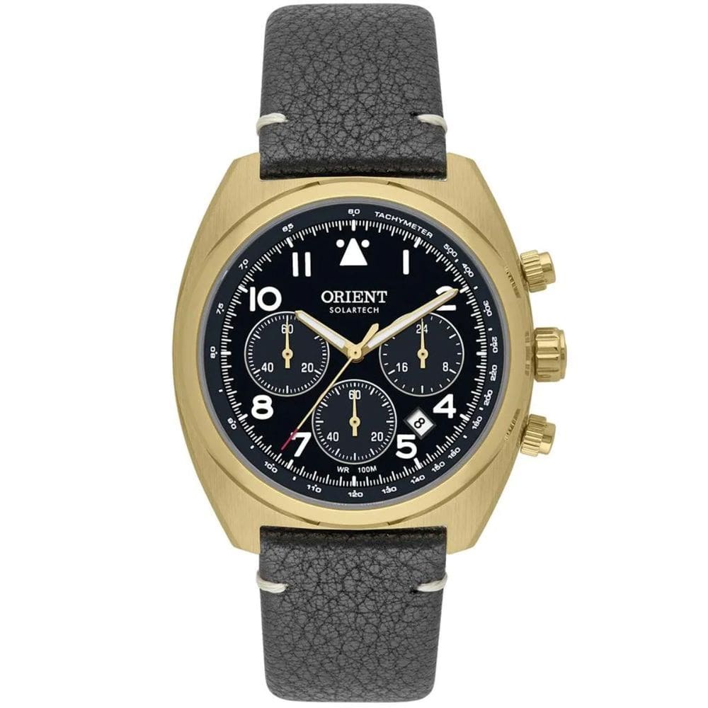 Relógio Orient Masculino Dourado Solartech Neo Vintage Mgscc013 P2px
