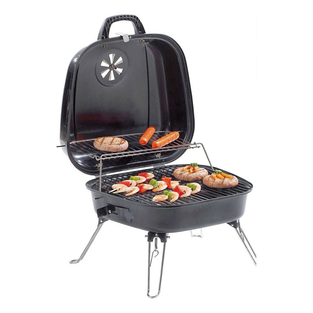Churrasqueira Portatil Bafo A Carvao Grelha Dupla 42x35x33cm