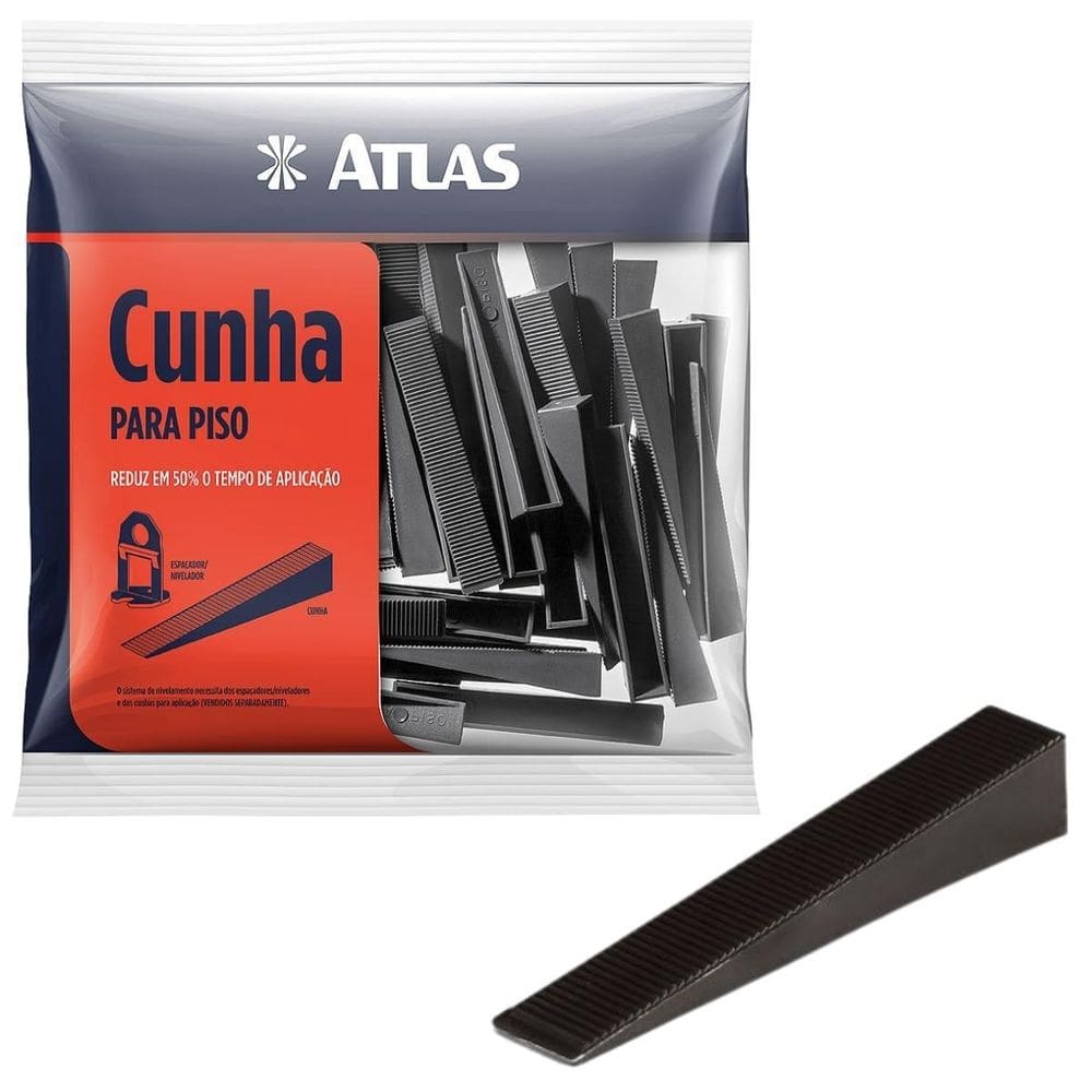 Pacote 50 Un Cunha Plástica Para Aplicação Pisos E Azulejos