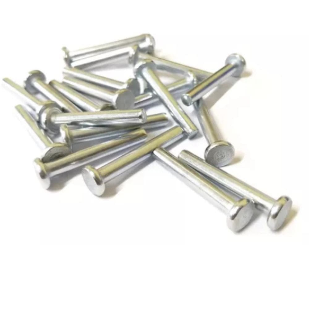 Kit 50 Rebites Maciços Em Aluminio M3 30Mm Cabeça Chata