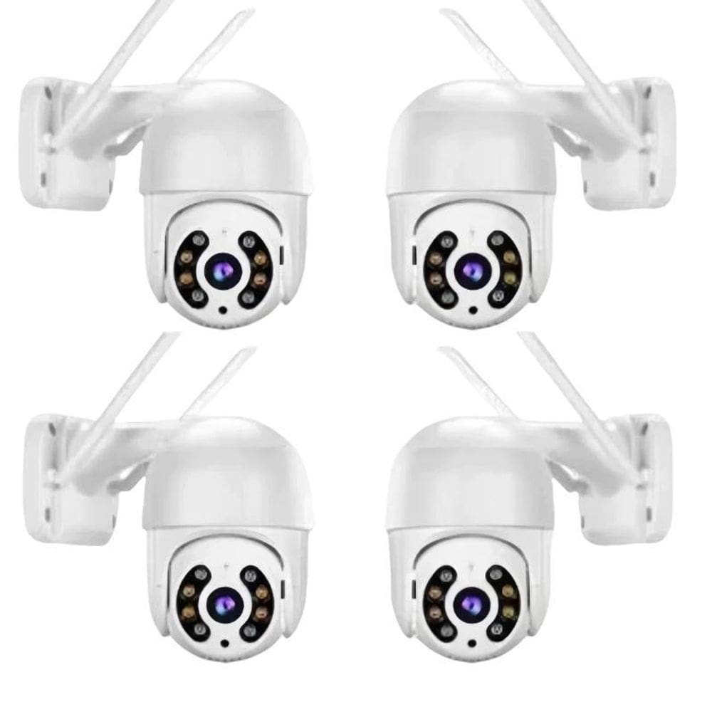 Kit 4 Wifi Ip Camera Ipc 360 Wireless Sem Fio A Prova Dágua