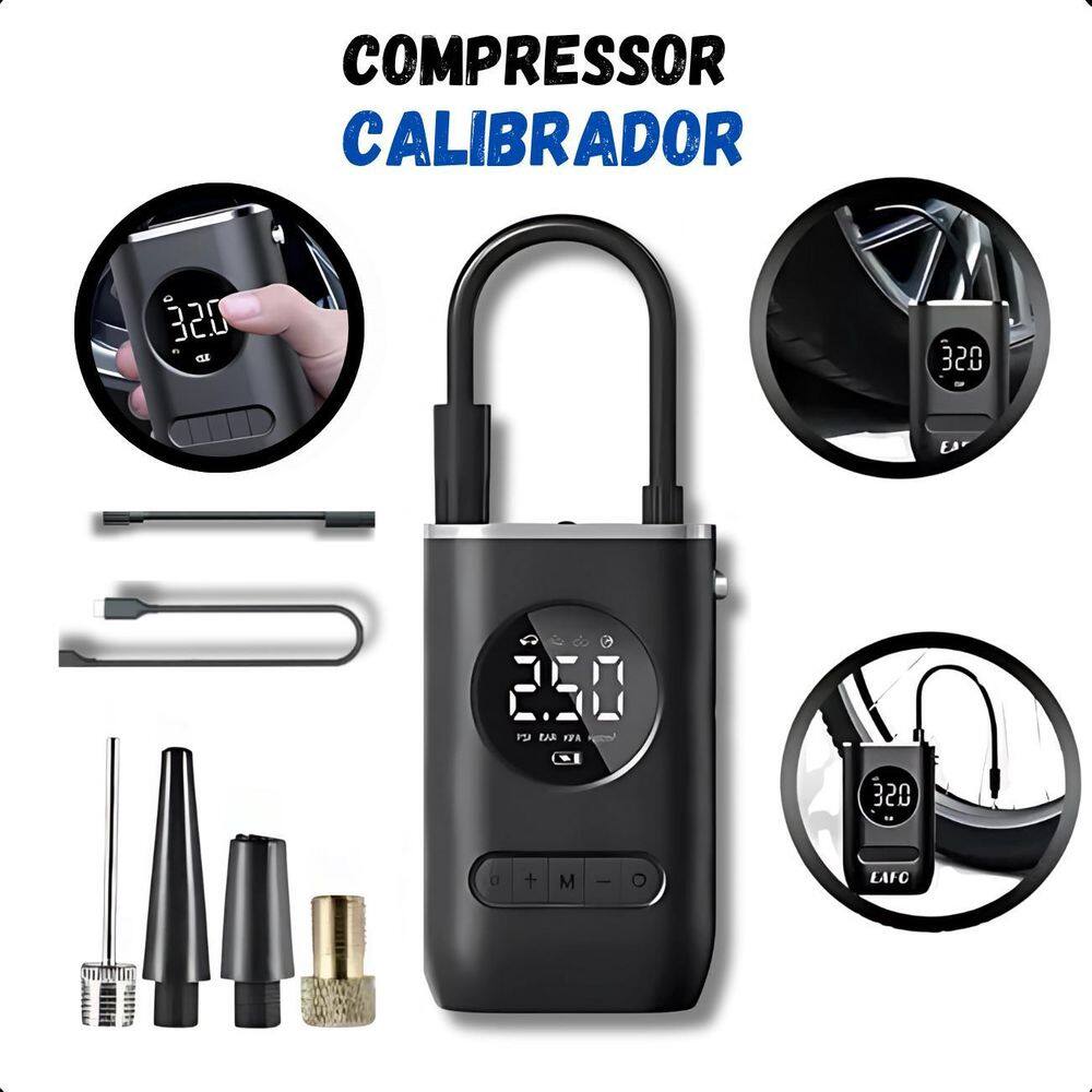 Mini Compressor Portátil 150 Psi Pequeno E Digital