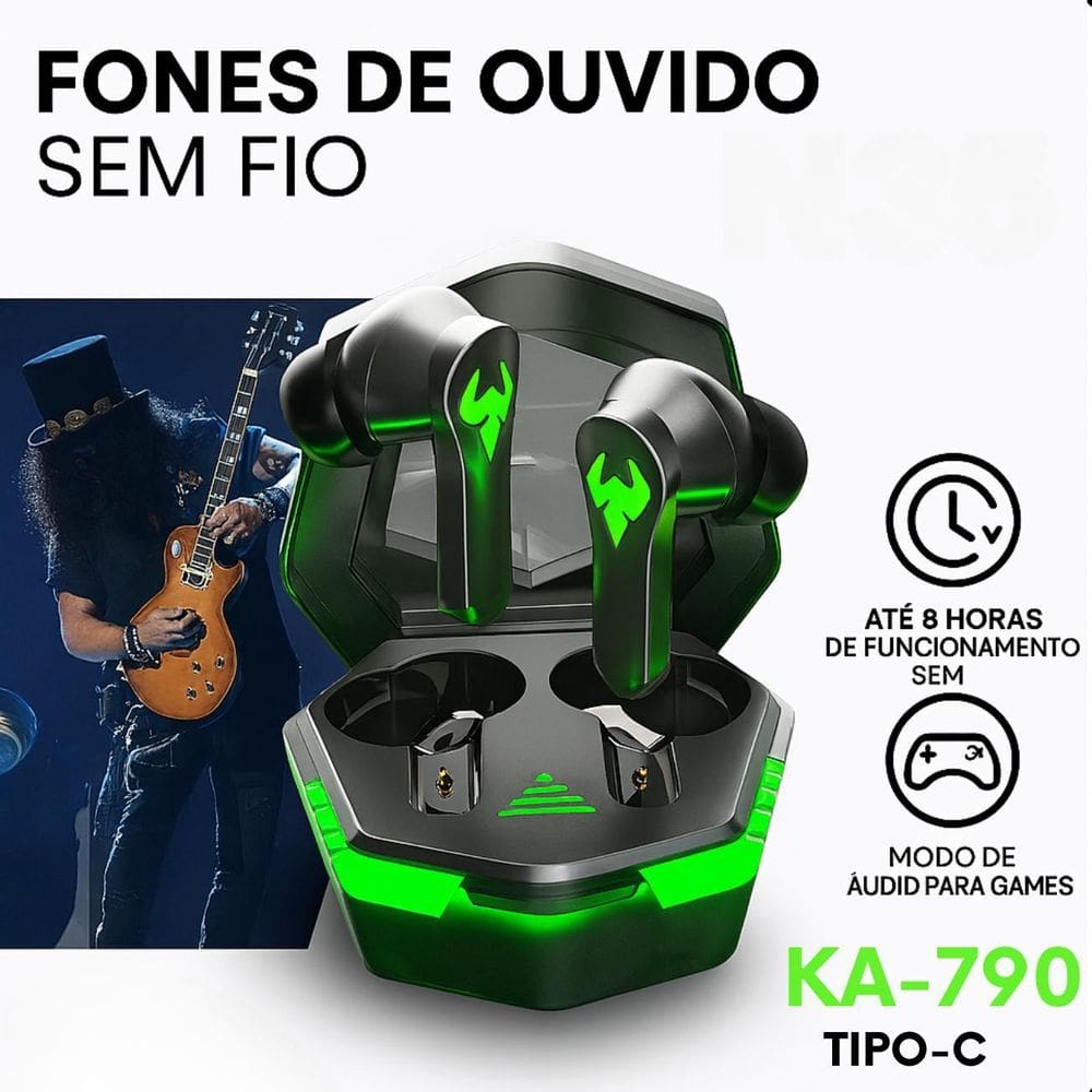 Fone Sem Fio Gamer Com Áudio Claro E Conforto Ergonômico