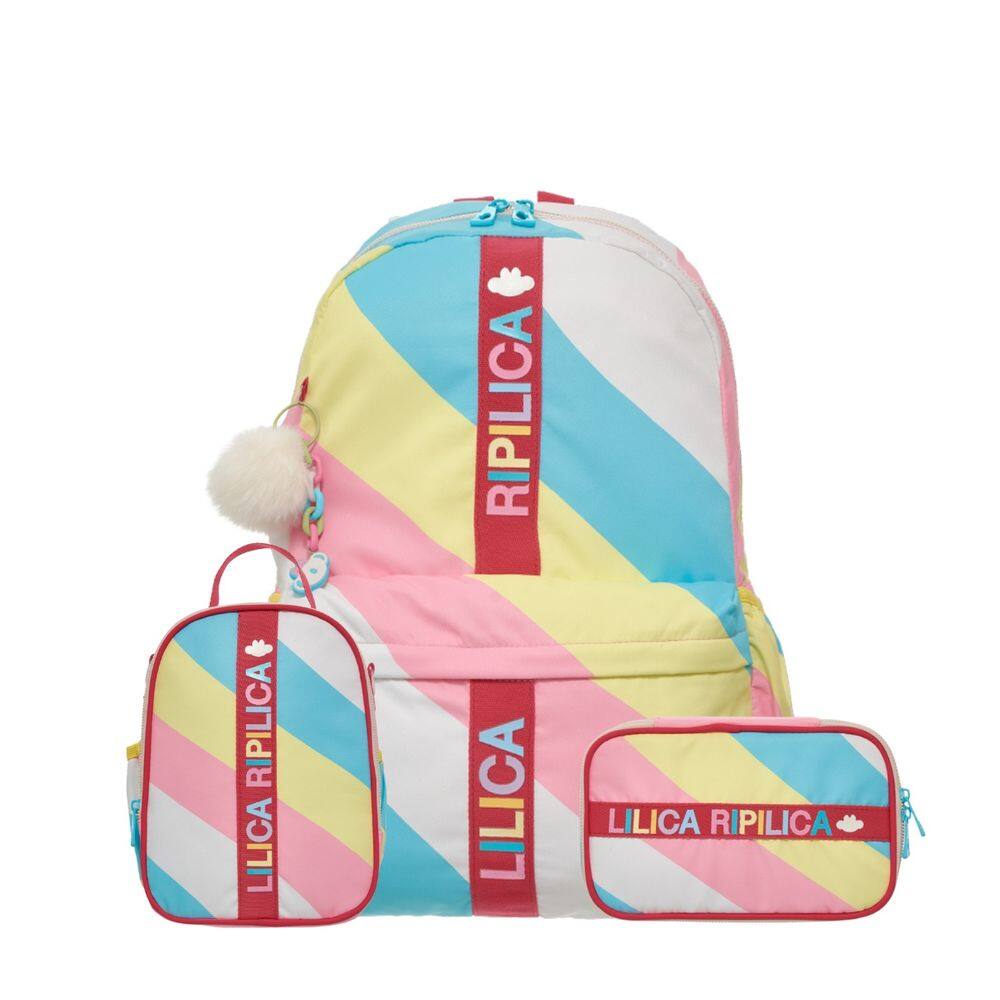Mochila Costas Lancheira Estojo Box Lilica Ripilica Vibrant