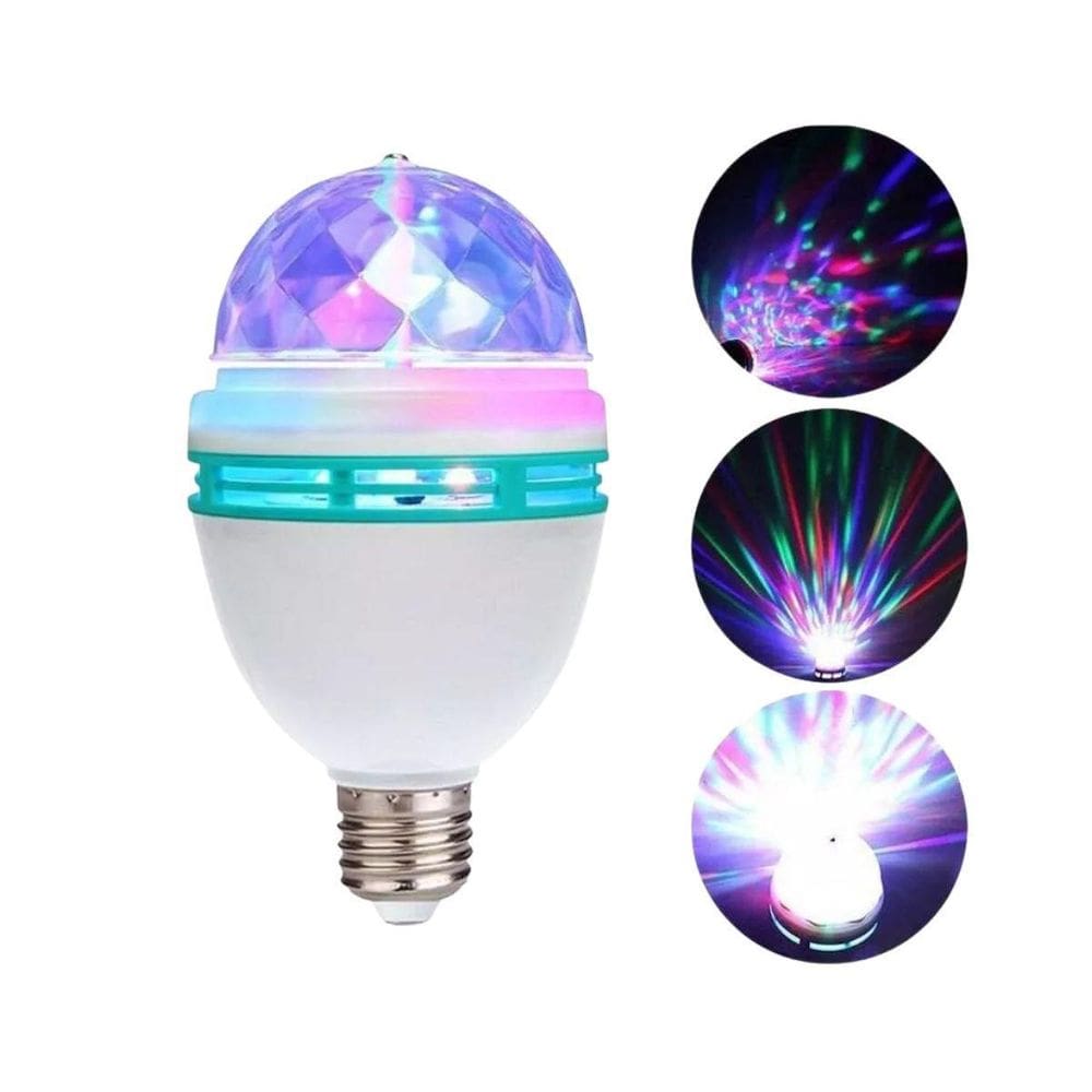 Lampada Led Giratoria Colorida Rgb Balada Festa - 127/220V