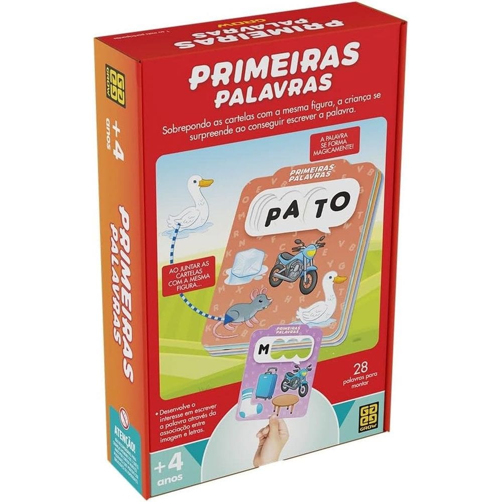 Jogo Didático Primeiras Palavras Grow - 1705