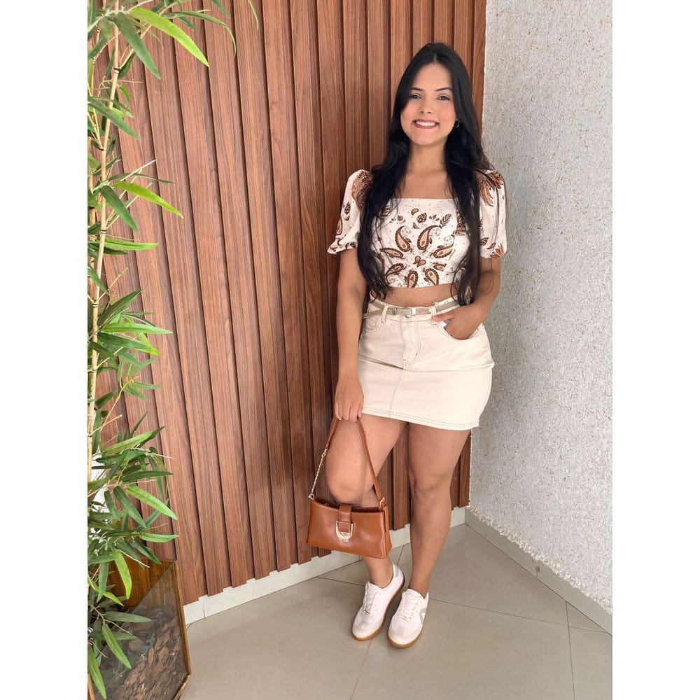 Cropped Estamapdo Com Bojo Manga Preincesa Lastex Costa