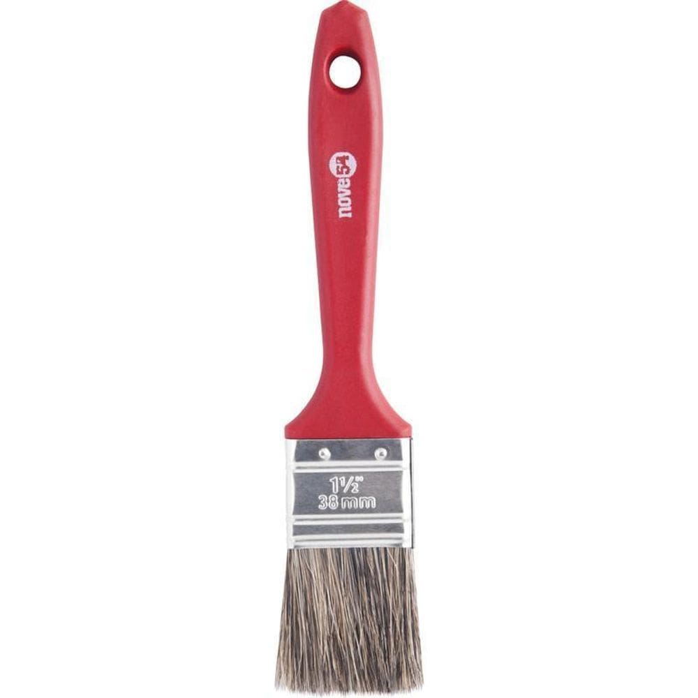 Pincel 1.1/2 Cerda Gris Cabo Plástico Para Tintas Latéx E A