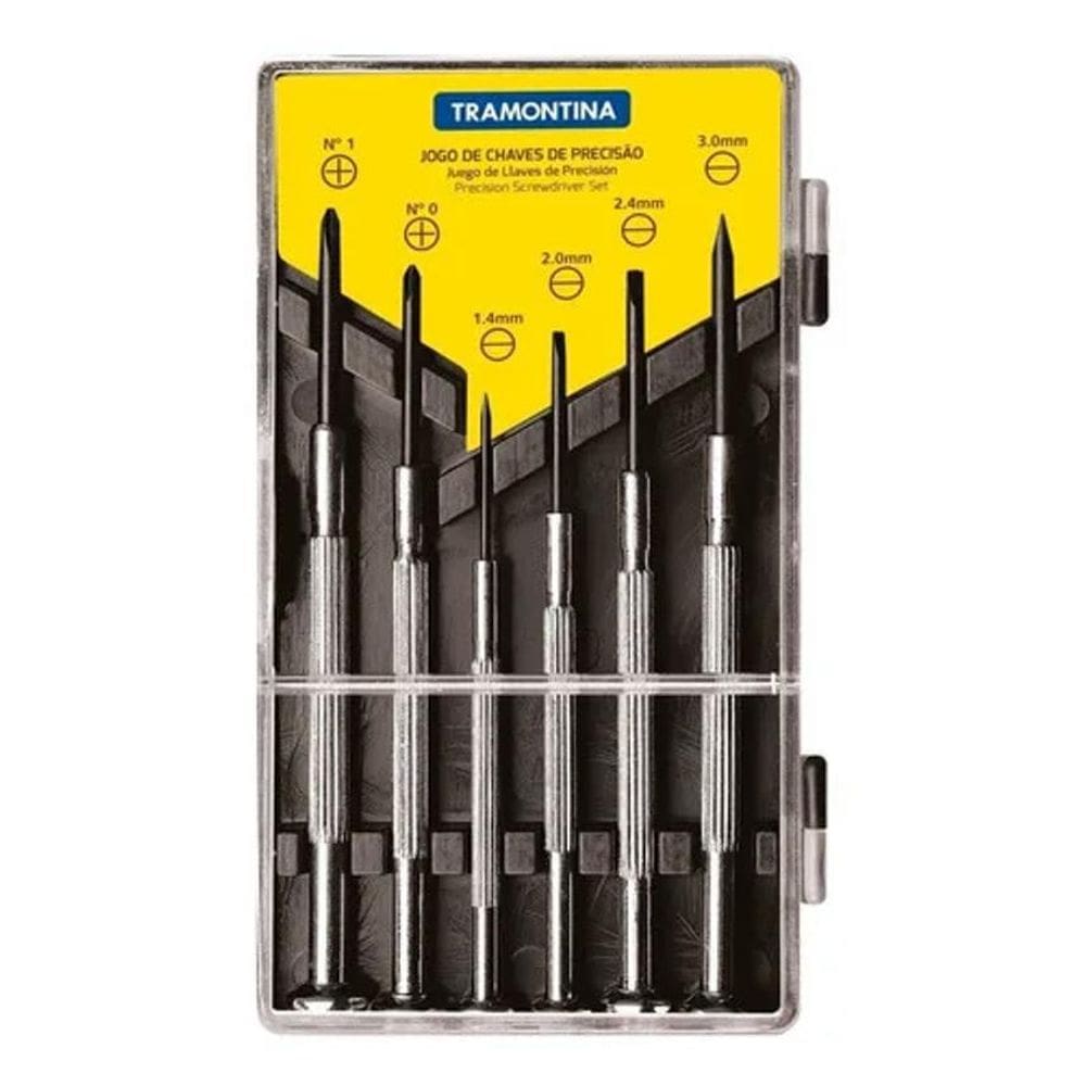 2X Jogo Mini Chave De Fenda E Phillips Precisão 6 Pç Tramont