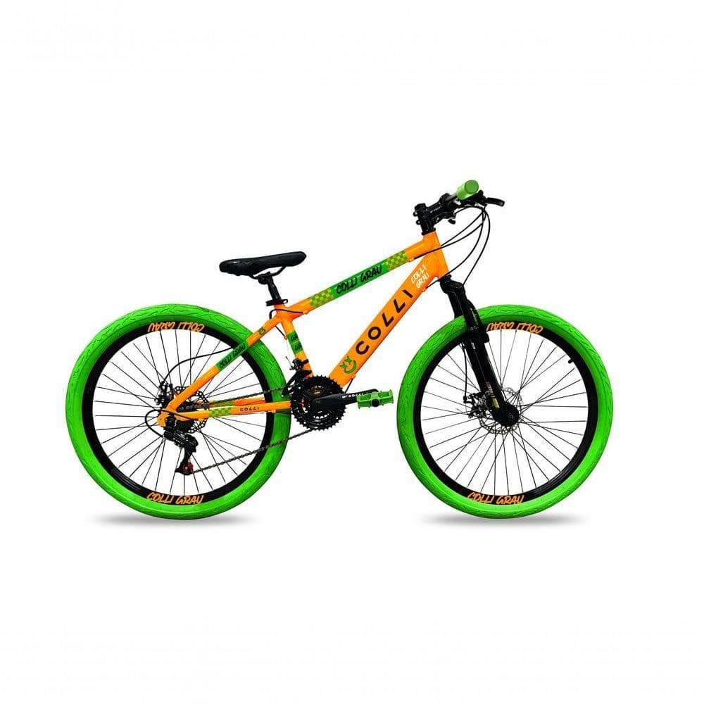 Bicicleta Grau Aro 26 21 Marchas Colli Laranja-verde