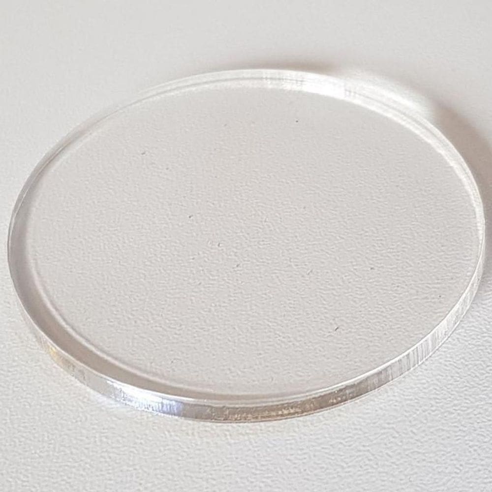 Kit 40 Peças Base Redonda Acrílica Para Biscuit 10Cm