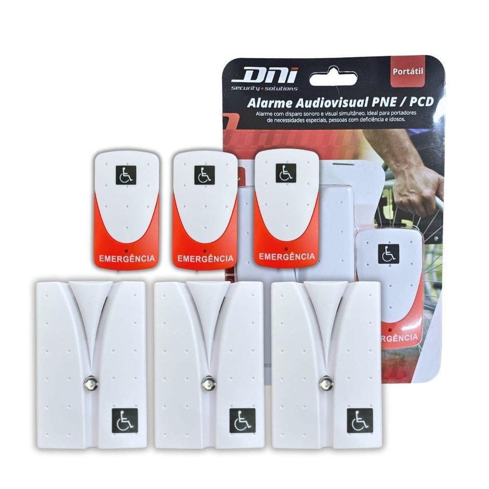 Kit 3 Alarme Campainha Banheiro Emergência Idoso Pcd S/ Fio