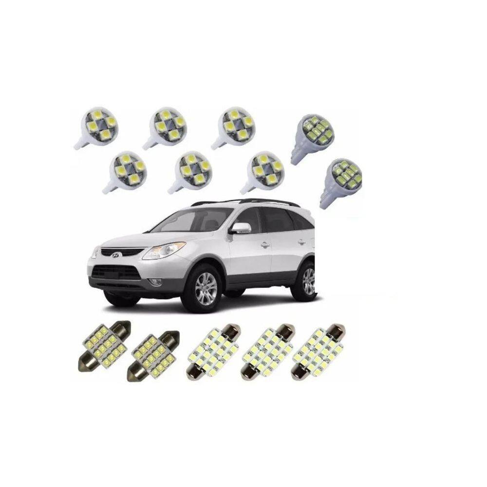 Lâmpadas Led Hyundai Vera Cruz Meia Luz Teto Placa Ré