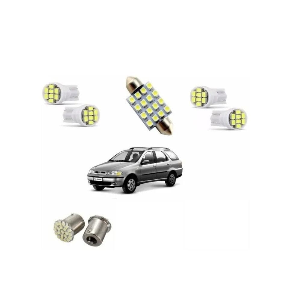 Kit Lâmpadas Led Fiat Strada Palio Siena 2005 2006 2007