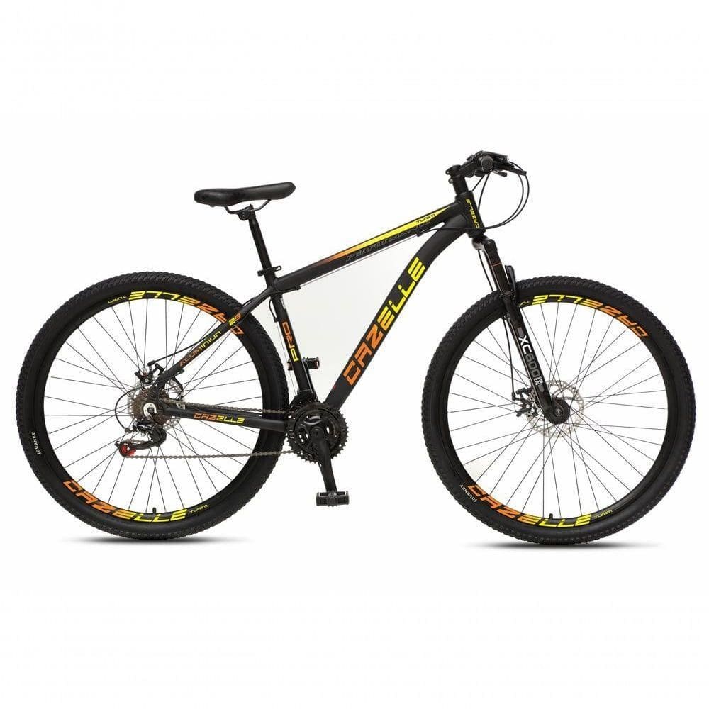 Bicicleta Aro 29 Colli Cazelle Turim 21m Aluminio Quadro 17 Preto-adesivo Amarelo-laranja