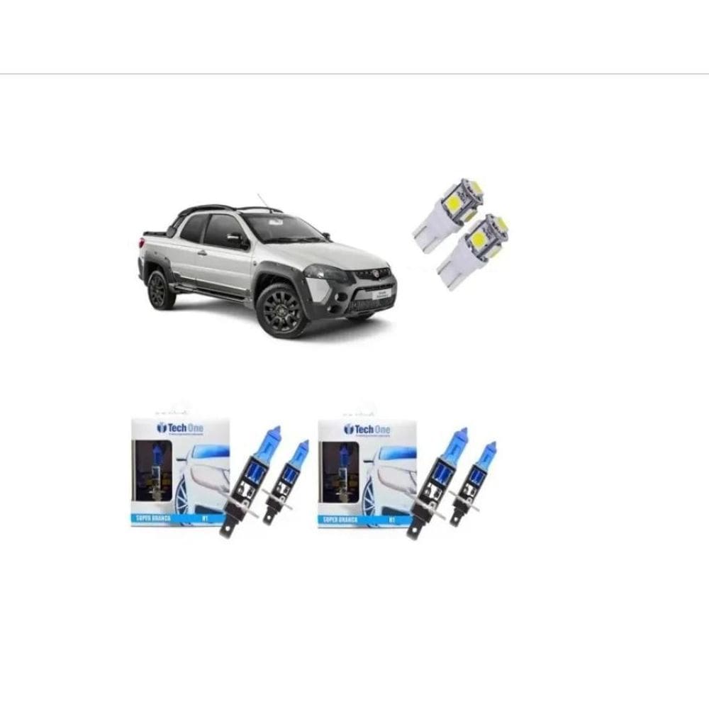 Fiat Strada Adventure Kit Super Branca H1 Farol Baixo/Alto