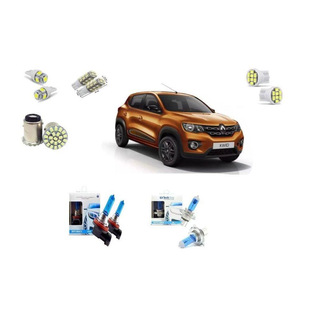 Kit Lâmpadas Leds + Farol Super Branca Kwi18/2021
