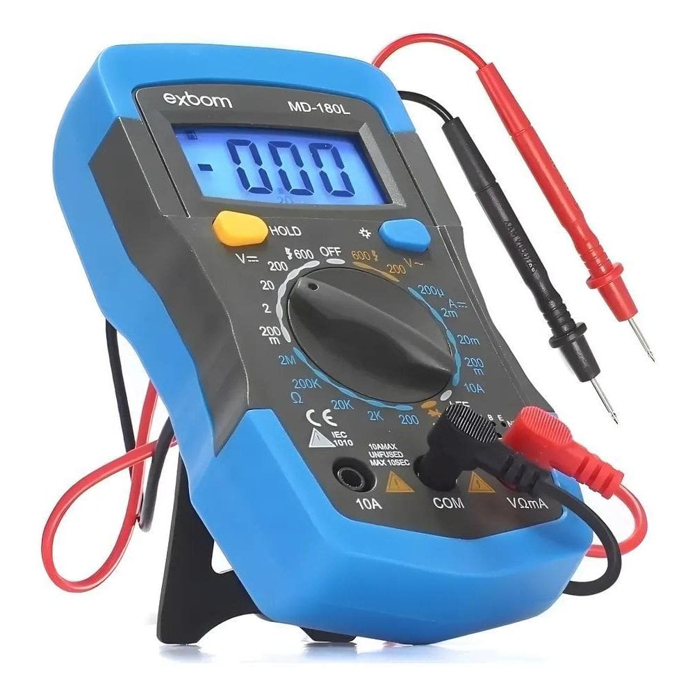 Multímetro Automotivo Digital Md180L: Iluminação, Bip & Prof