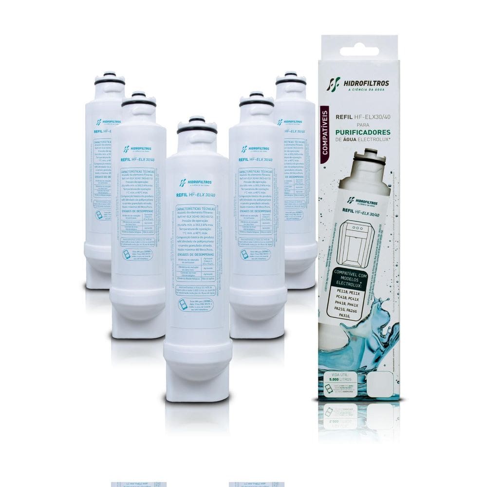 Kit 5 Refil Hidrofiltros Compatível Electrolux Pe11X E Pe11B