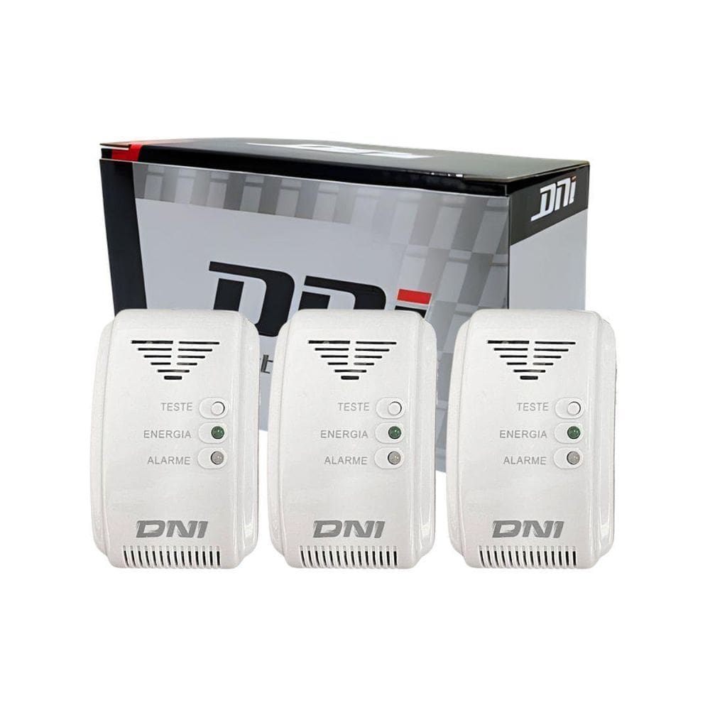 Kit 3 Detector Vazamento Gás Cozinha Casa Natural Glp Bivolt