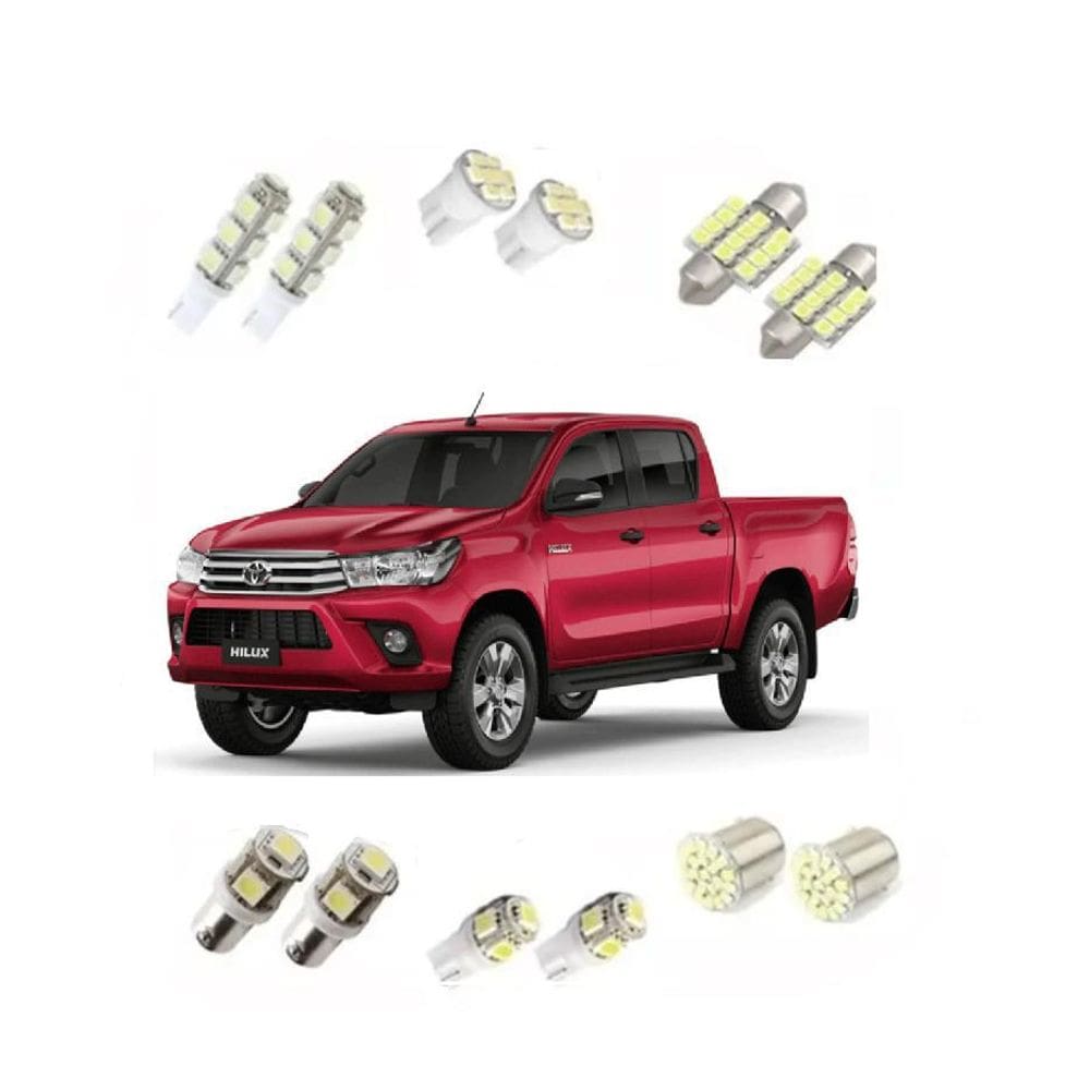 Kit Lâmpadas Led Toyota Sw4 E Hilux Todos Os Anos E Modelos