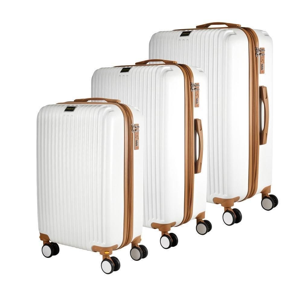 Conjunto 3 Malas 35Kg + 23Kg + 10Kg Expansível Branca Style