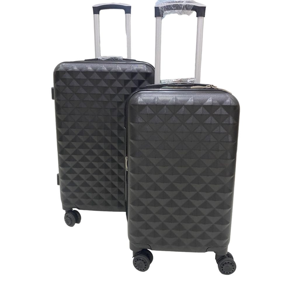 Conjunto Mala 23Kg + Mala 10Kg Diamond Preta Padrão Anac Abs