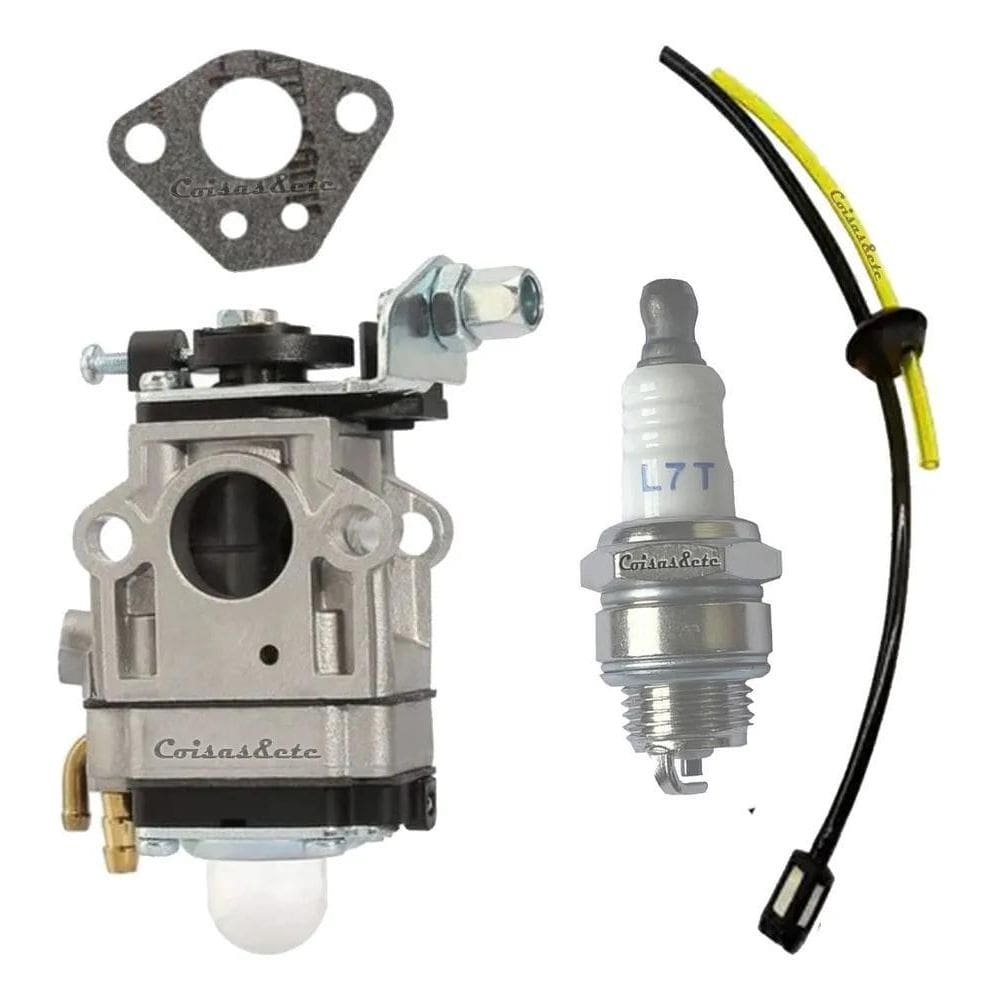 2X Kit Carburador Junta Vela Roçadeiras Mangueira 43Cc 52Cc