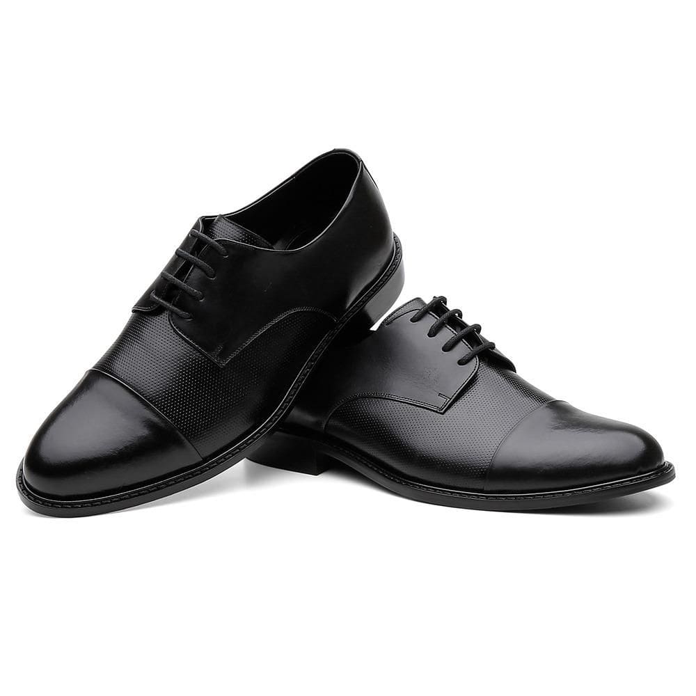 Sapato Social Couro Palmilha Acolchoada Solado Borracha