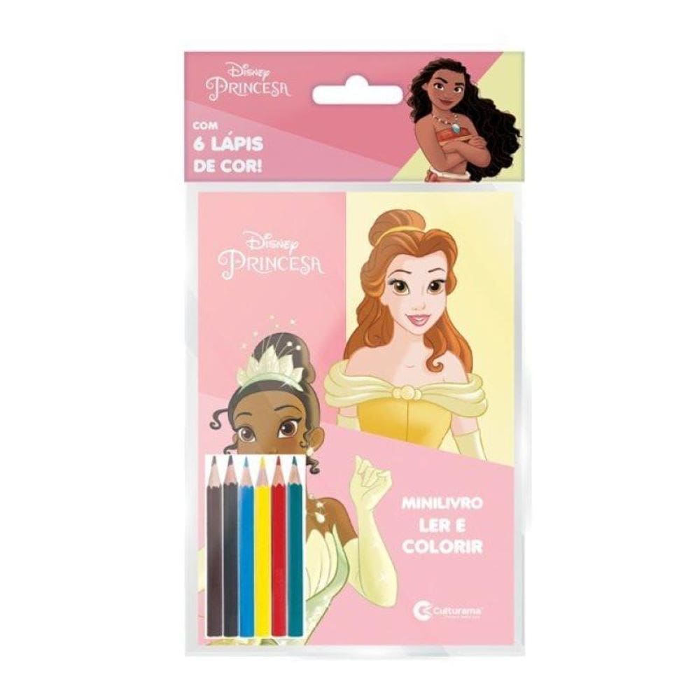 Solapa Pop Minilivro Ler E Colorir Com Lápis - Disney Princesas