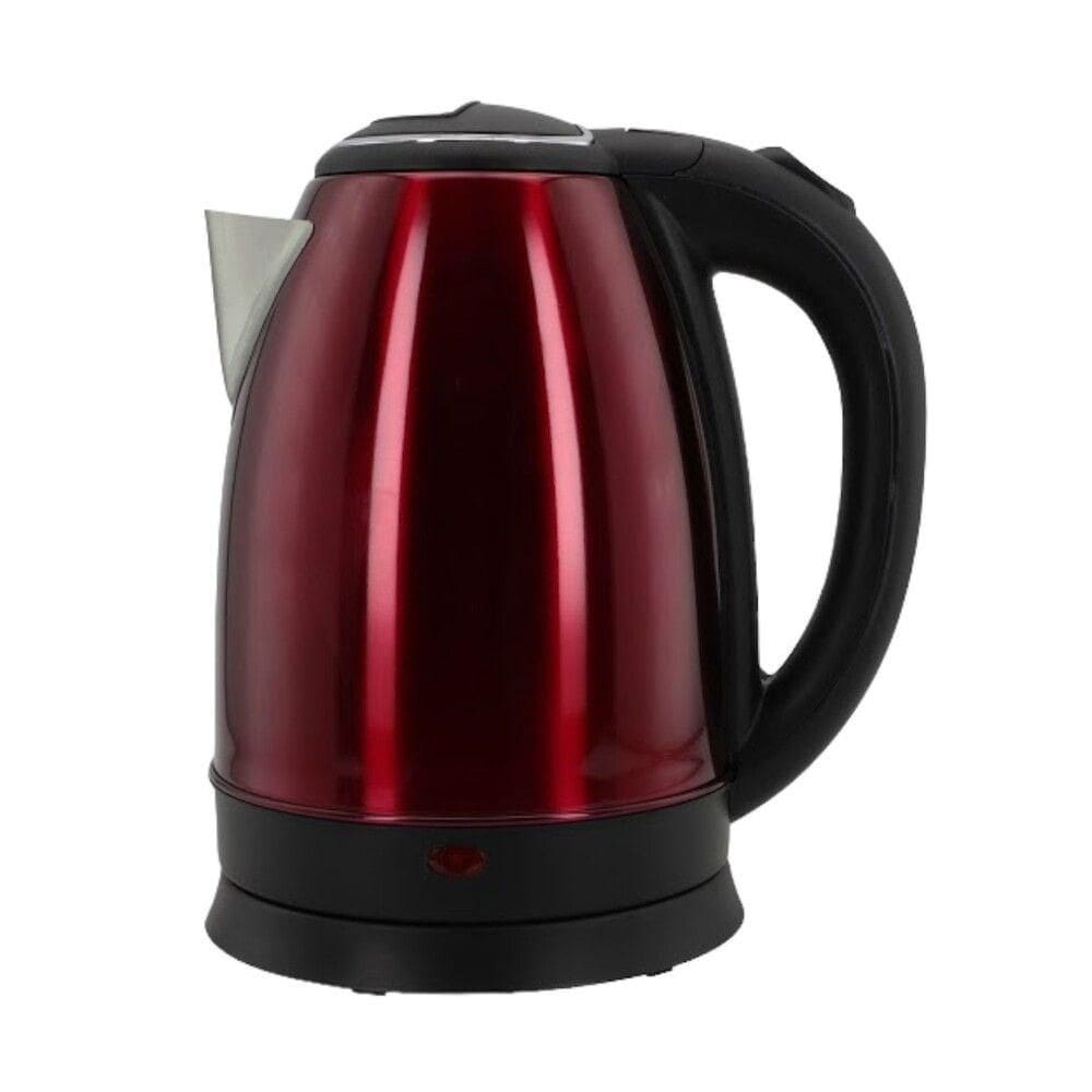 Chaleira Elétrica 1,8l Em Inox Vermelha 1500W Rápida Fervura Tpc 220V